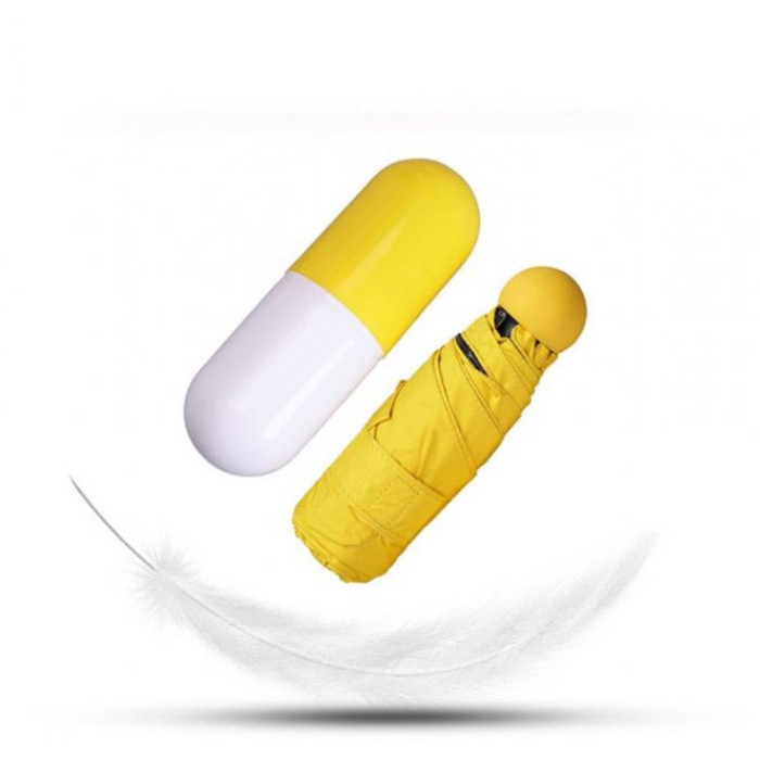 Компактна парасолька в капсулі-футлярі Жовтий, маленька парасолька в капсулі. Колір: жовтий RE-97