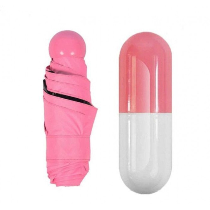 Компактна парасолька в капсулі-футлярі Рожевий, маленька парасолька в капсулі. Колір: рожевий GM-61