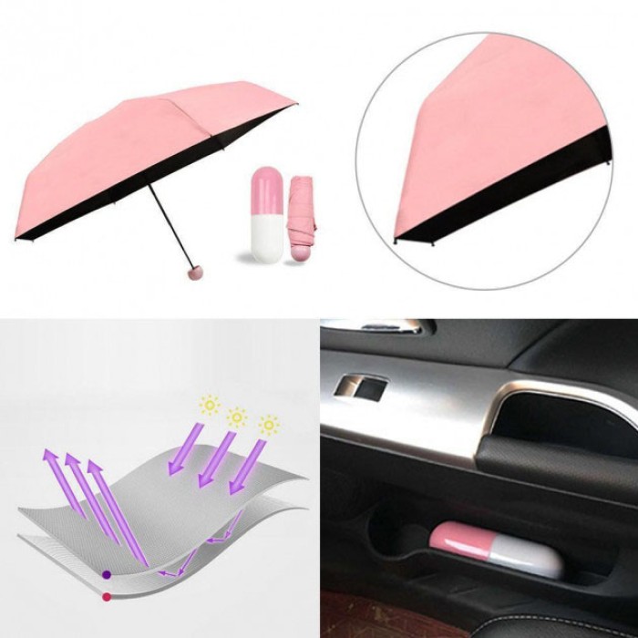 Компактна парасолька в капсулі-футлярі Рожевий, маленька парасолька в капсулі. Колір: рожевий YD-24