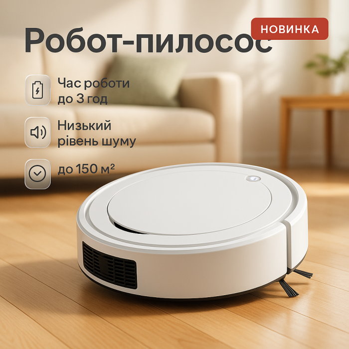 Автоматичний робот-пилосос для квартири, Робот-пилосос для прибирання приміщень, Міні робот пилосос BW-77