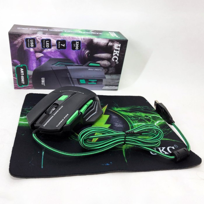 Мишка провідна ігрова UKC 6967 LN-181 з килимком