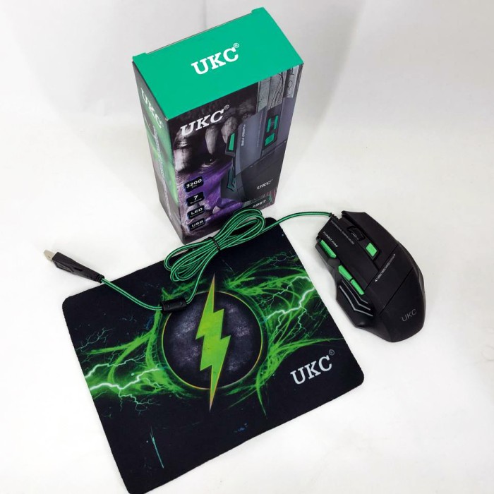 Мишка провідна ігрова UKC 6967 з килимком HI-75