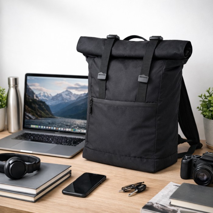 Міський рюкзак RollTop для ноутбука, Надійний рюкзак унісекс Міський для ноутбука хакі AG-20