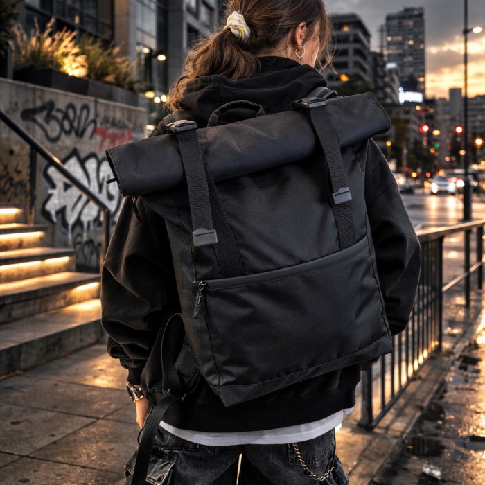 Міський рюкзак RollTop для ноутбука, Надійний рюкзак унісекс Міський для ноутбука хакі AG-20