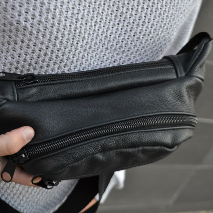 Шкіряна бананка з безліччю кишень, Бананка чоловіча поясна бананка Сумка для походів JH-57