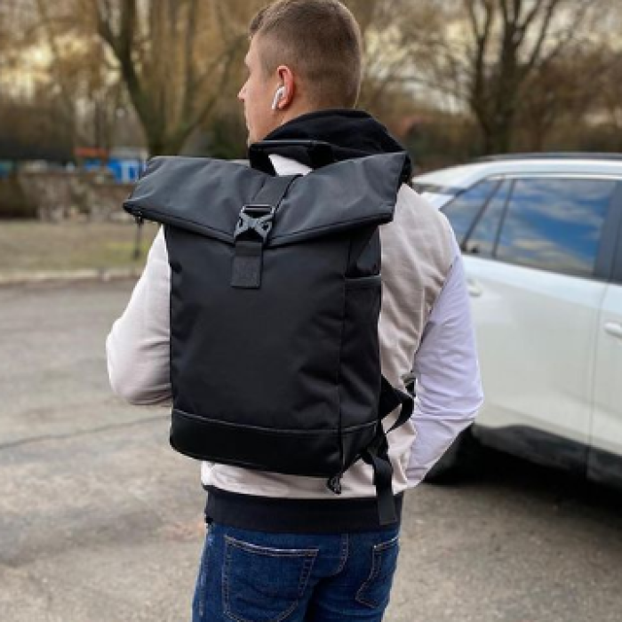 Місткий повсякденний міський прогулянковий рюкзак Roll Top, Молодіжний практичний рюкзак UI-231 для чоловіків