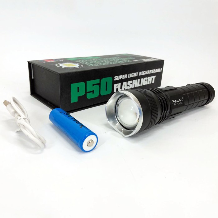 LED ліхтар переносний акумуляторний ліхтар Bailong, Ліхтарик на всі випадки Зручний ручний VT-55