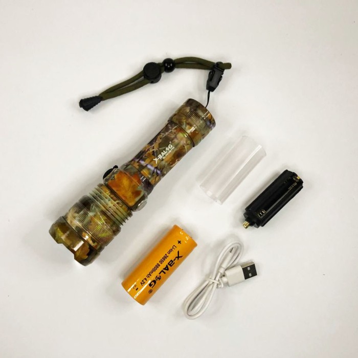 Ручний світильник з потужним променем, Потужний акумуляторний світлодіодний ліхтар DH-62