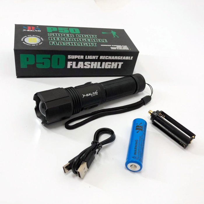 Потужний ліхтар із можливістю зарядки Bailong BL-Z01-P50, Потужний ліхтарик для дому із зарядкою YI-65