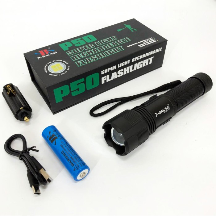 Потужний ліхтар із можливістю зарядки Bailong BL-Z01-P50, Потужний ліхтарик для дому із зарядкою YI-65