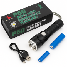 LED ліхтар із зарядкою BL-611-P50, Портативний світлодіодний ліхтар із зарядкою Точковий ручний DS-42