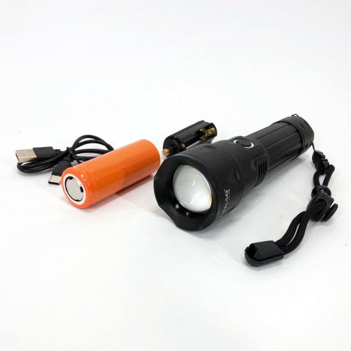 Ліхтар акумуляторний світлодіодний потужний Bailong, Портативний світлодіодний ліхтар з USB-зарядкою NL-39