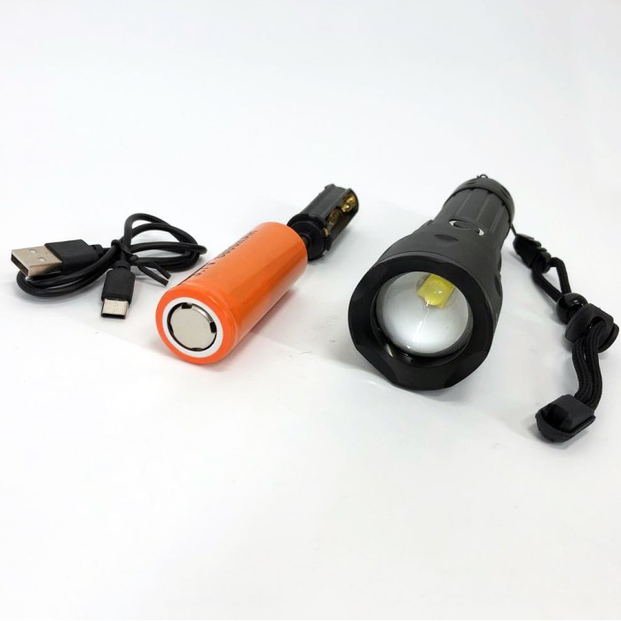 Ліхтар акумуляторний світлодіодний потужний Bailong, Портативний світлодіодний ліхтар з USB-зарядкою NL-39