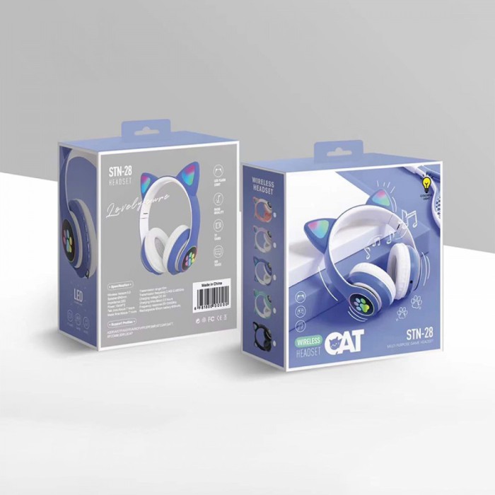 Бездротові навушники кішечка CAT, Бездротові дитячі навушники з декоративними вухами WH-69