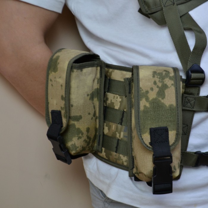 Підсумок на 2 магазини подвійний із кордури піксель MOLLE тактичний SE-27