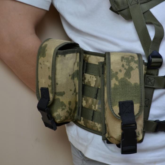 Підсумок на 2 магазини подвійний із кордури піксель TB-224 MOLLE тактичний