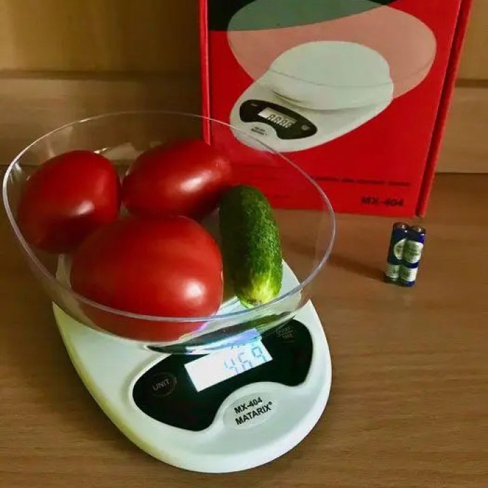 Кухонні ваги для продуктів домашні Matarix MX-404, Ваги цифрові для приготування їжі XF-31