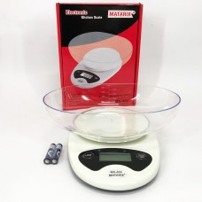 Прості у використанні кухонні ваги Matarix, Кухонні ваги з плоскою поверхнею, функція відмінування тари ES-60