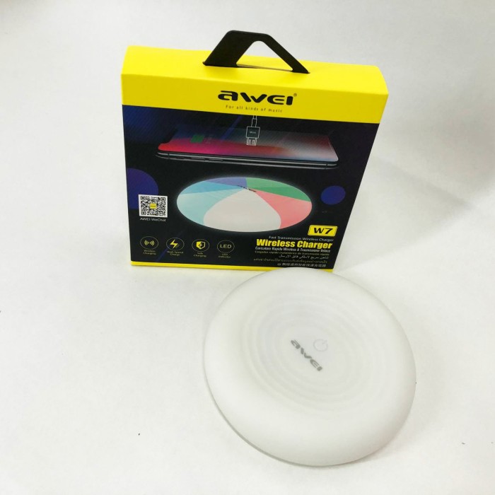 Бездротова зарядка з підсвічуванням 7 кольорів 10W 7 COLOR Awei W7 + HY-299 WIRELESS CHARGE