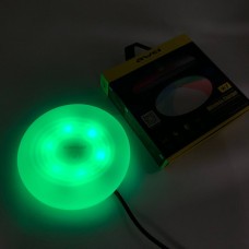 Бездротова зарядка з підсвічуванням 7 кольорів 10W 7 COLOR Awei W7 + WIRELESS CHARGE TF-43