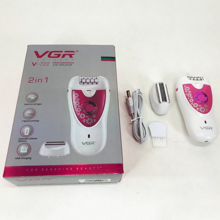 Машинка для стрижки тример для стрижки волосся VGR V-722, Жіноча акумуляторна бритва WH-36