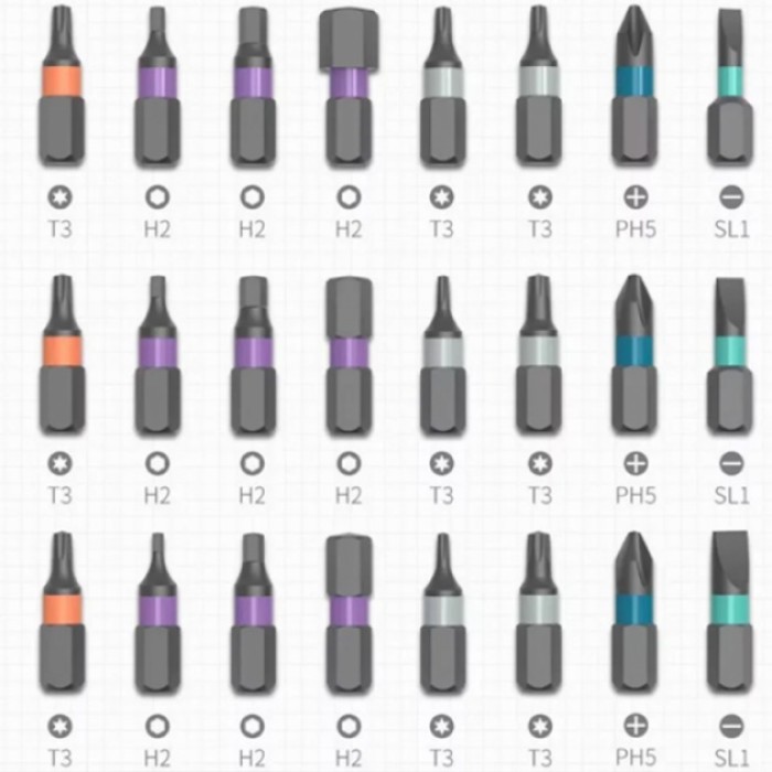 Викрутка з комплектом біт ATuMan RS1 24 в 1 Універсальна викрутка з набором біт в кейсі UB-17