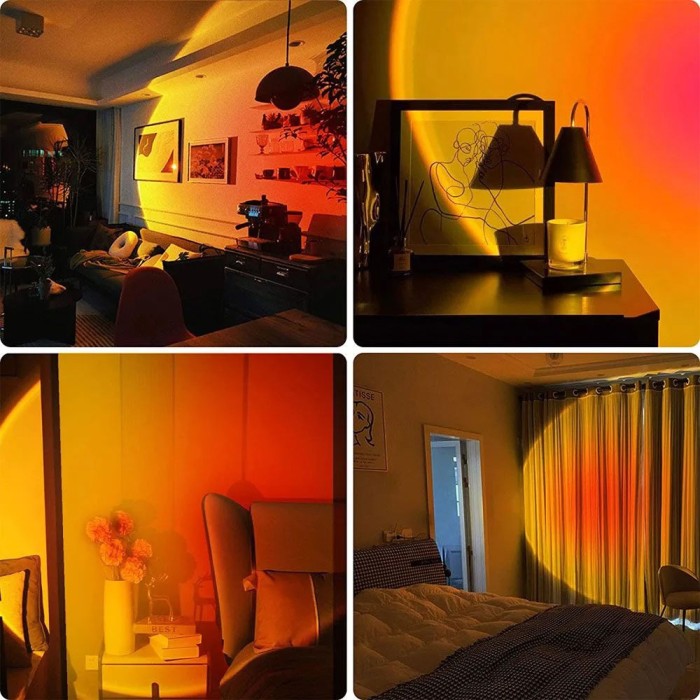 Лампа Атмосферна Проекційний Світильник ЗАМОВЛЕННЯ Atmosphere Sunset Lamp ефект веселки, Лампа ефект сонця