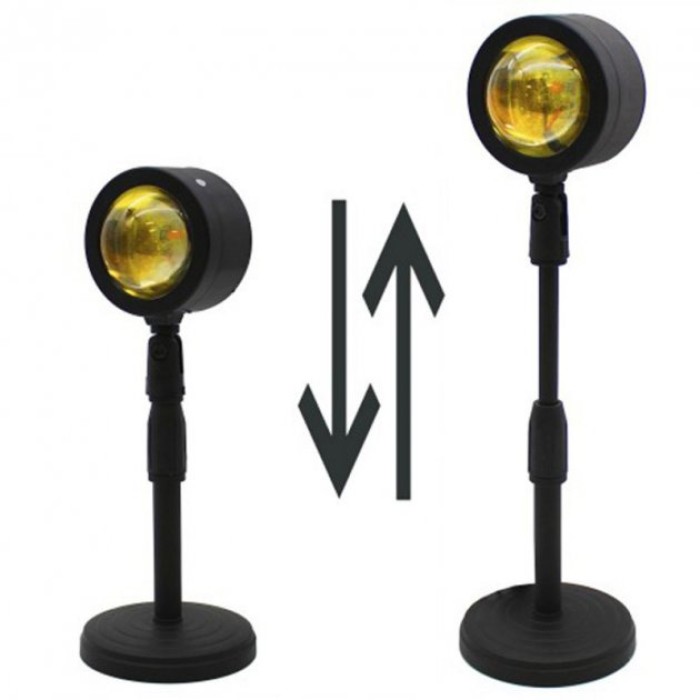 Лампа проектор заходу сонця, Проекційний нічник захід сонця, Лампа для фону з імітацією веселки ST-55