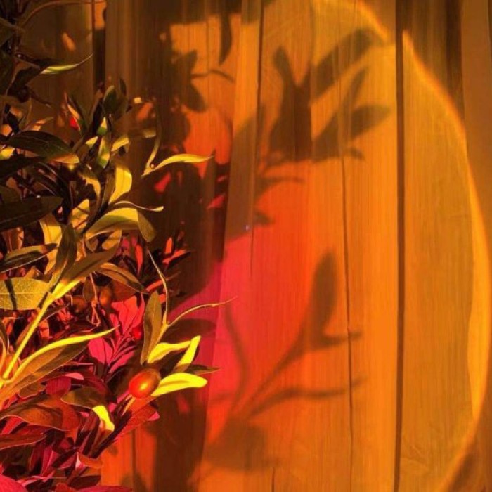 Проекційний світильник заходу сонця, Лампа для селфі з ефектом сонячного променя, Лампа ефект сонця HR-92