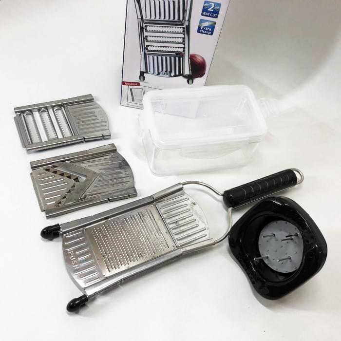 Шинківка з контейнером Nicer Dicer SPEED, Подрібнювач для овочів, Шинковка QG-333 с чашей