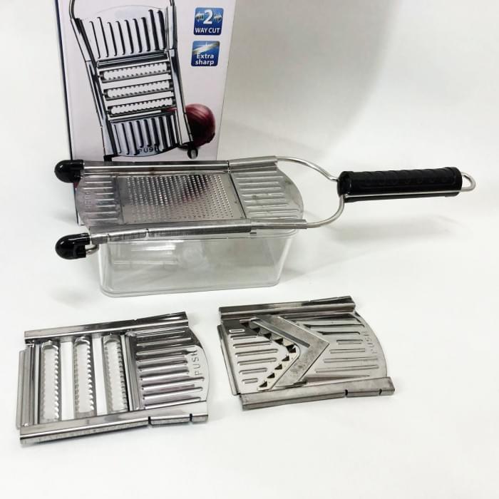 Шинківка з контейнером Nicer Dicer SPEED, Подрібнювач для овочів, Шинковка QG-333 с чашей