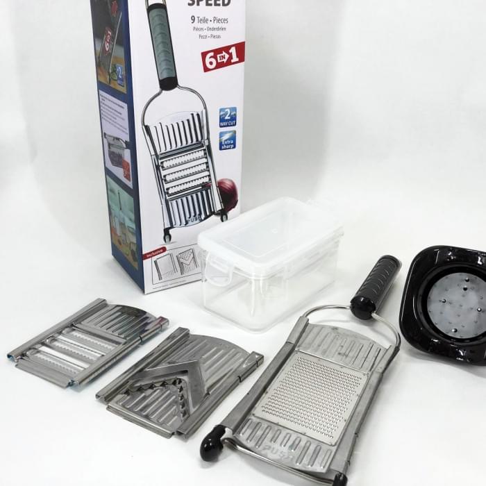 Шинківка з контейнером Nicer Dicer SPEED, Подрібнювач для овочів, Шинковка QG-333 с чашей
