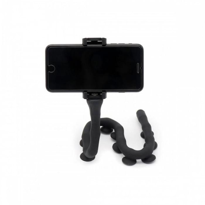 Гнучкий тримач для телефону з універсальними присосками Cute Worm Lazy Holder. WI-178 Колір: чорний