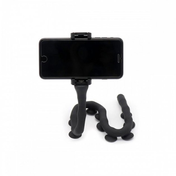 Гнучкий тримач для телефону з універсальними присосками Cute Worm Lazy Holder. Колір: чорний DY-59