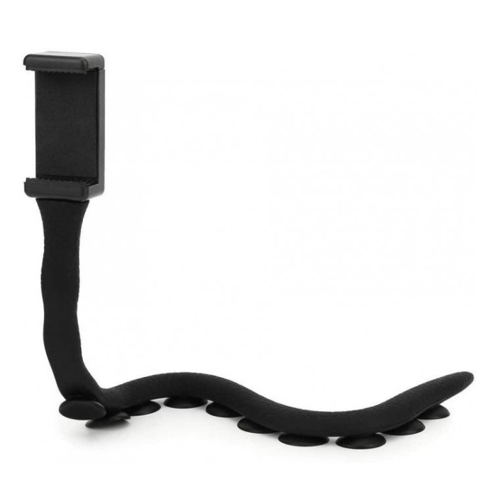 Гнучкий тримач для телефону з універсальними присосками Cute Worm Lazy Holder. Колір: чорний DY-59