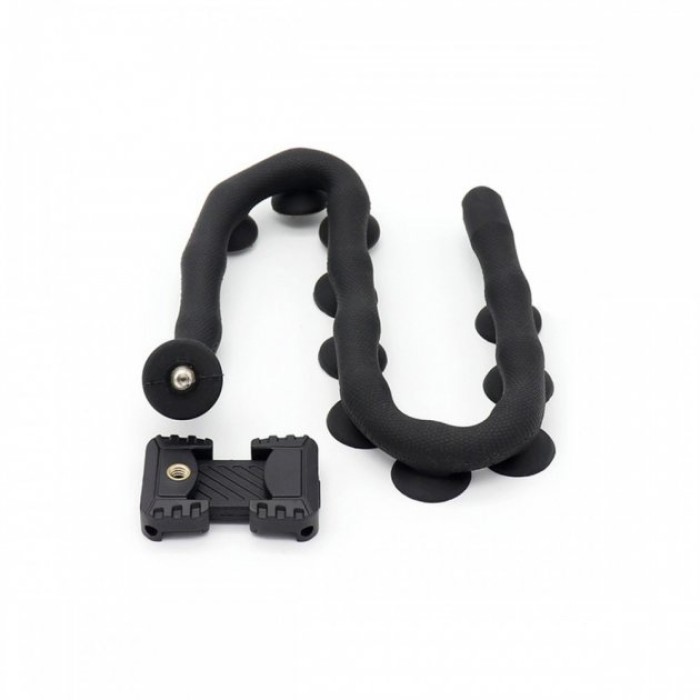 Гнучкий тримач для телефону з універсальними присосками Cute Worm Lazy Holder. Колір: чорний MU-69