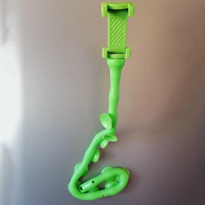 Гнучкий тримач для телефону з універсальними присосками Cute Worm Lazy Holder. PH-120 Колір: зелений