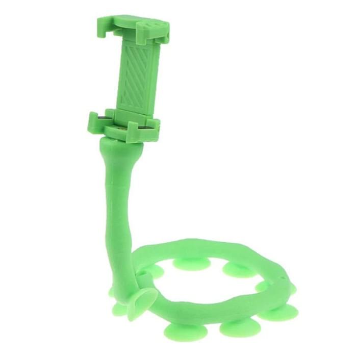Гнучкий тримач для телефону з універсальними присосками Cute Worm Lazy Holder. PH-120 Колір: зелений