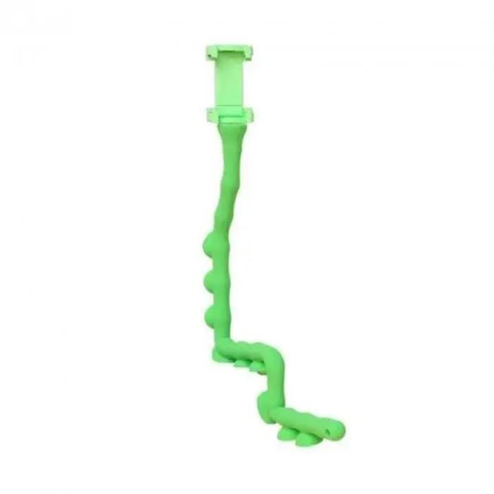 Гнучкий тримач для телефону з універсальними присосками Cute Worm Lazy Holder. PH-120 Колір: зелений