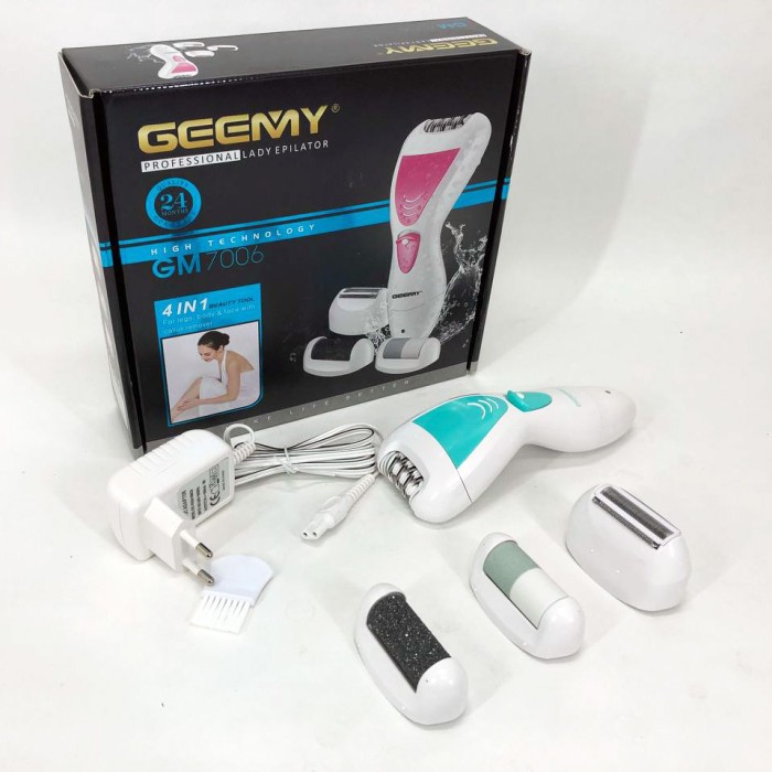 Депілятор для ніг і бікіні Gemei GM-7006 4в1, Пемза для п'ят для дому Пемза п'ят від натоптишів QL-89