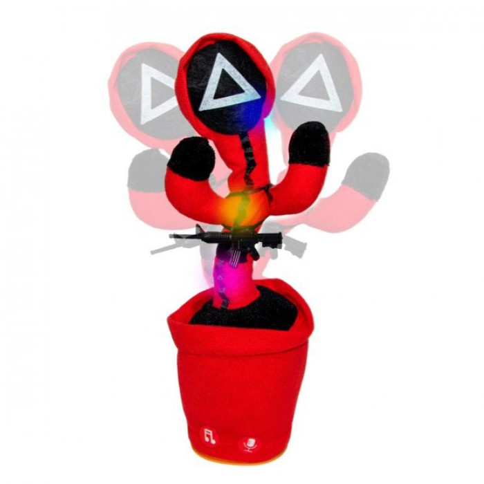 Інтерактивний танцюючий catus музична плюшева розмовляюча іграшка, Яктус повторюшка tiktok GU-89