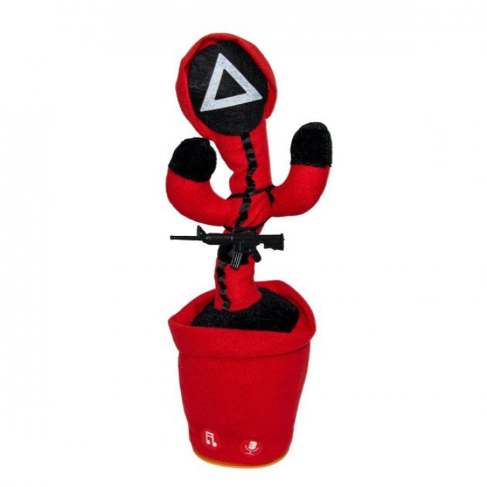 Інтерактивний танцюючий catus музична плюшева розмовляюча іграшка, Яктус повторюшка tiktok GU-89