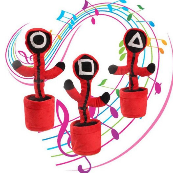 Інтерактивний танцюючий catus музична плюшева розмовляюча іграшка, Яктус повторюшка tiktok GU-89