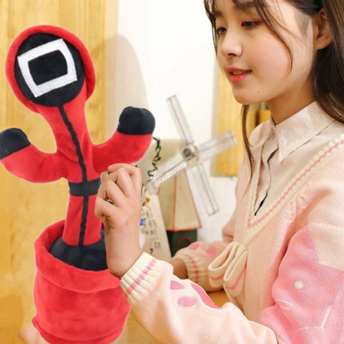 Інтерактивний танцюючий catus музична плюшева розмовляюча іграшка, Яктус повторюшка tiktok GU-89