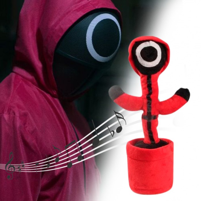 Інтерактивний танцюючий catus музична плюшева розмовляюча іграшка, Яктус повторюшка tiktok GU-89