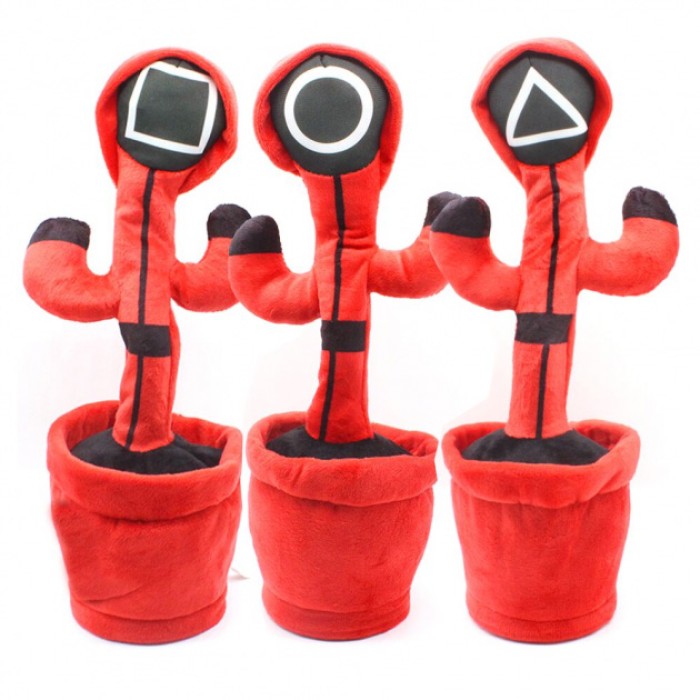 Інтерактивний танцюючий catus музична плюшева розмовляюча іграшка, Яктус повторюшка tiktok GU-89