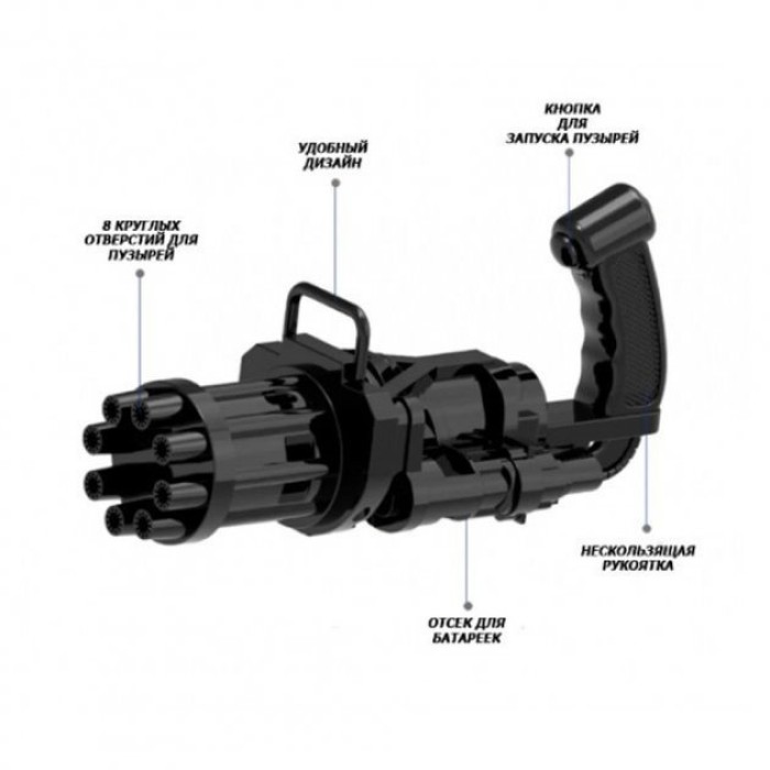 Кулемет дитячий з мильними бульбашками Gatling Мініган WJ 950 HG-18