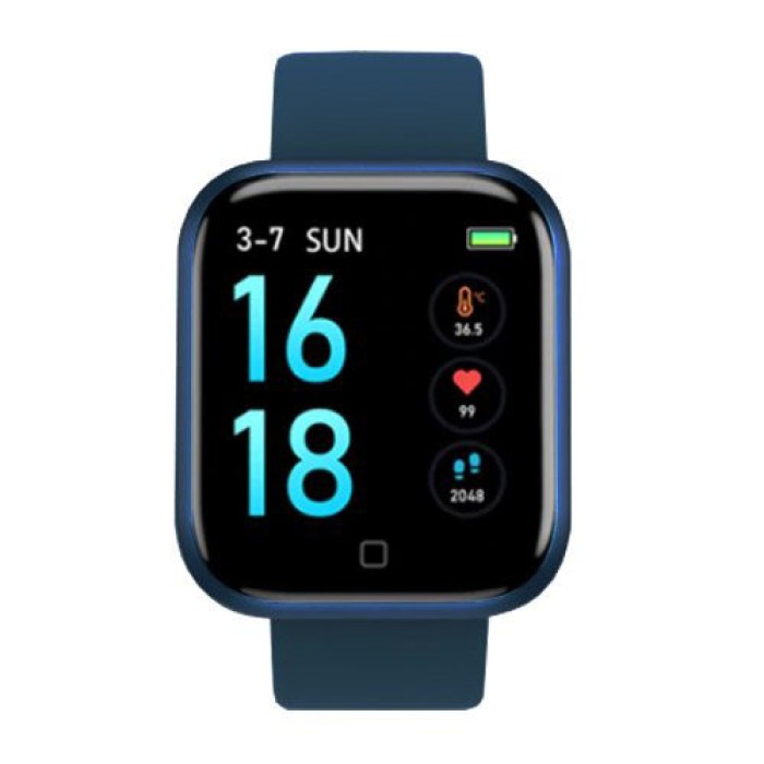Smart Watch T80S, два браслети, температура тіла, тиск, оксиметр. Колір: синій KG-60