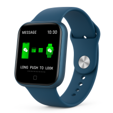 Smart Watch T80S, два браслети, температура тіла, тиск, оксиметр. Колір: синій