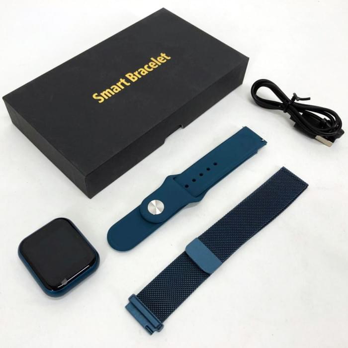 Smart Watch T80S, два браслети, температура тіла, тиск, оксиметр. PA-808 Колір: синій